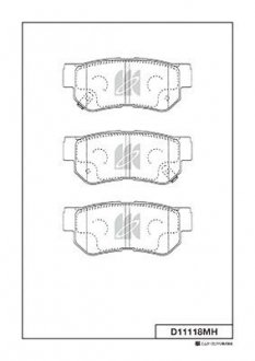 Колодки тормозные (задние) Hyundai Tucson 2.0 CRDi 04-10 KASHIYAMA D11118MH (фото 1)