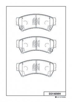 Колодки тормозные (передние) Mazda 6 02-13 KASHIYAMA D3146MH (фото 1)