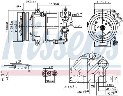 Компрессор кондиционера Opel Insignia 2.0 CDTI 08- NISSENS 89497