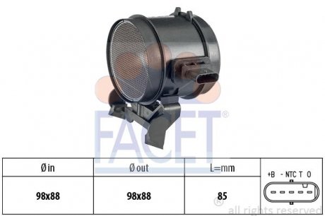 Расходомер воздуха MB Sprinter/Vito (W639) 3.5i 07- FACET 10.1355 (фото 1)