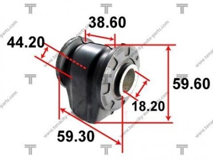 Сайлентблок рычага toyota corolla 1.6 87-91 TENACITY AAMTO1005