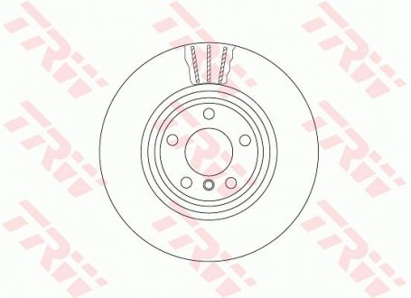 Диск тормозной (задний) BMW 1 (F20/F21)/3 (F30/F31)/4 (F32/F36) 11- (345x24) B37/N13/N47/N55 TRW DF6602S
