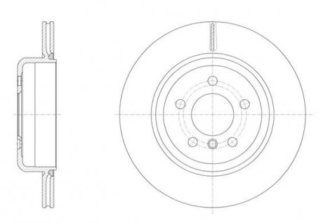 Диск тормозной (задний) BMW 5 (F10/F11) 10- (330x20) REMSA 61550.10