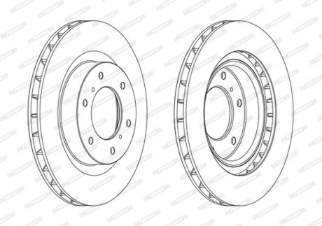 Диск тормозной (передний) Mitsubishi Pajero IV 07- (332x28) FERODO DDF1757C