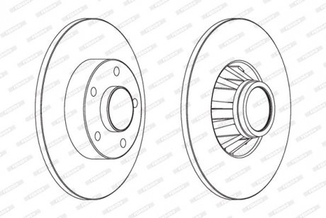 Диск тормозной (задний) Renault Trafic/Opel Vivaro/Nissan 01- (280х12) FERODO DDF1498C-1