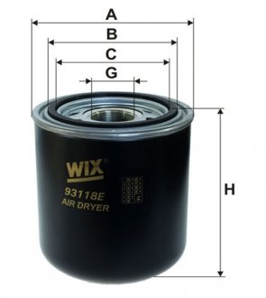 Фильтр влагоотделителя MB/Daf/Iveco (13bar M39x1,5mm) WIX FILTERS 93118E