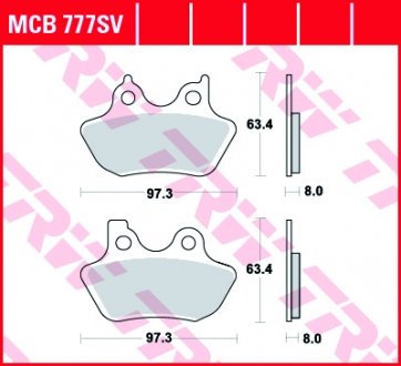 Гальмівні колодки TRW MCB777SV