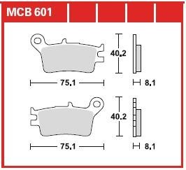 Гальмівні колодки TRW MCB601