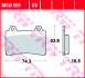 Гальмівні колодки TRW MCB559 (фото 2)