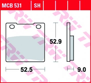 Гальмівні колодки TRW MCB531