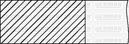 Комплект поршневих кілець (84,00/STD) (1,5/2,0/4,0) CITROEN C25 1.8 PEUGEOT 504/505/J5/J7 1,8, FIAT Ducato 1.8 81- YENMAK 91-09881-000 (фото 1)