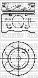 Поршень с кольцами і пальцем (размер отв. 85.00/STD) CITROEN 2.0HDi/BlueHDi 06- (DW10CTED4 2.0 Hdi) YENMAK 31-04194-000 (фото 1)