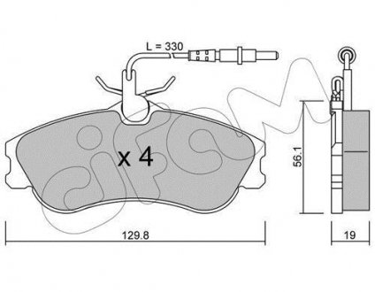 Колодки тормозные (передние) Citroen Berlingo 96-11/Xsara/Peugeot 306 93-05/Partner 96-15 (+датчики) CIFAM 822-217-0