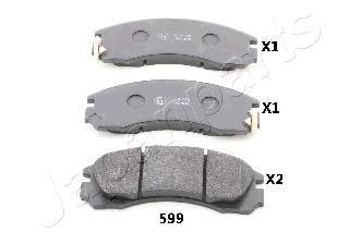 Колодки тормозные (передние) Citroen C-Crosser 07-/Mitsubishi Outlander/Pajero 98-/Lancer/L400 94-03 JAPANPARTS PA-599AF