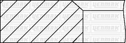 Кольца поршневые VW Polo 1.0/1.3i 81-94 (75.51mm/+0.5) (1.75-2-3) YENMAK 91-09299-050