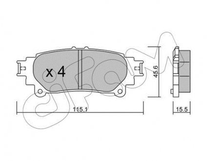 Колодки тормозные (задние) Lexus RX 08-15/Toyota Prius 11- CIFAM 822-939-0 (фото 1)