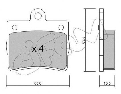 Колодки тормозные (задние) MB C-class (W202) 93-00 CIFAM 822-255-0 (фото 1)