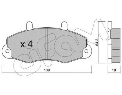 Колодки тормозные (передние) Ford Transit 85-00/Transit Tourneo 94-00 14" CIFAM 822-194-0