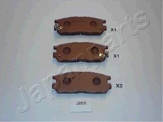 Колодки тормозные (задние) Opel Frontera A/B 92-04/ Monterry A/B 91-99 JAPANPARTS PP-999AF (фото 1)