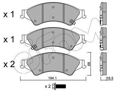 Колодки тормозные (передние) Ford Ranger 11- CIFAM 822-971-0 (фото 1)