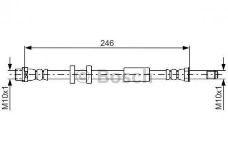 Шланг гальмівний задн. AUDI A8 10- BOSCH 1987481714