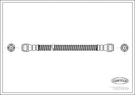 Гальмівний шланг Audi Q7 03.06-,VOLKSWAGEN Touareg (7LA,7L6, 7L7) 10.02- R L&R CORTECO 19034270