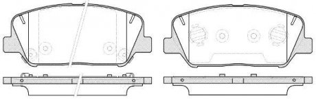 Колодки тормозные (передние) Hyundai Veloster/I30/ Kia Ceed 11- REMSA 1398.12