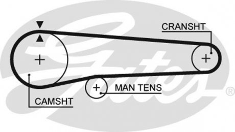 Пас ГРМ з довжиною кола понад 60 см, але не більш як 150см Gates 5219