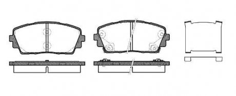 Колодки тормозные (передние) Hyundai I10 08-/Kia Picanto 04- REMSA 1481.02 (фото 1)