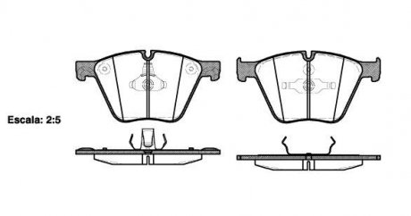 Колодки тормозные (передние) BMW 5 (F07)/7 (F01)/X5 (E70/F15)/X6 (E71/F16) 06- REMSA 1419.00 (фото 1)