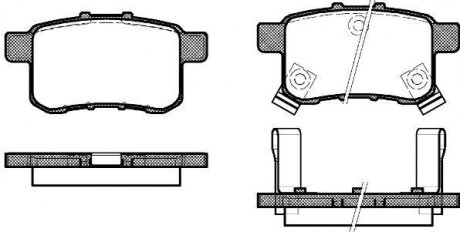 Колодки тормозные (задние) Honda Accord VIII 2.0-2.4i 08- REMSA 1332.02