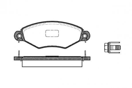 Колодки тормозные (передние) Peugeot 206 98-/Peugeot 206+ 09-13/Peugeot 306 93-01 REMSA 0643.10 (фото 1)