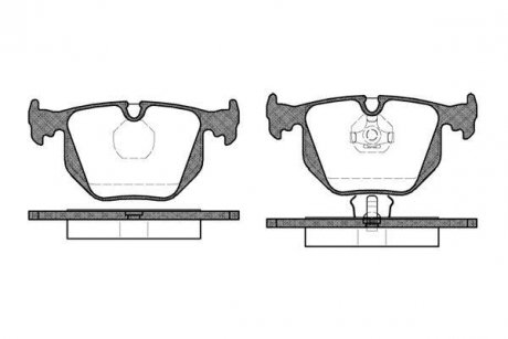 Колодки тормозные (задние) BMW 3 (E46)/5 (E39) 98-07/7 (E38) 94-01/X3 (E83) 04-11/X5 (E53) 00-06 REMSA 0381.00