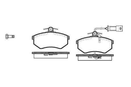 Колодки тормозные (передние) Audi 80/90/100/A4 77-00 REMSA 0134.02