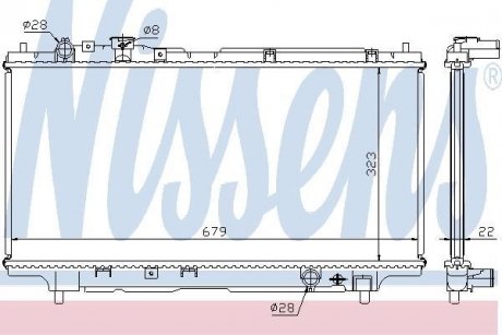 Радиатор охлаждения Mazda 323 1.3-1.8 94-98 NISSENS 62383A