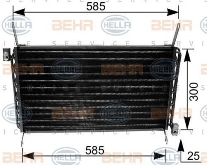 Радиатор кондиционера Fiat Brava/Bravo I/Marea/Multipla 1.4-2.0 95-02 HELLA 8FC 351 035-671