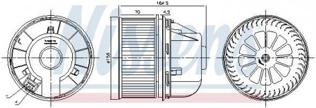 Моторчик печки Ford Focus/Galaxy/Kuga/Mondeo/Transit Connect 04- NISSENS 87492