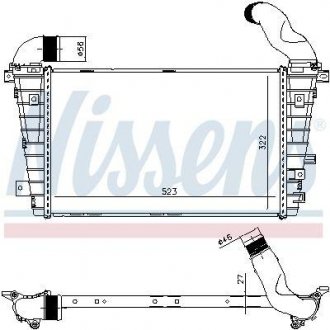 Радиатор интеркулера Opel Astra H/Zafira 1.7D/1.9D 04-15 NISSENS 96461