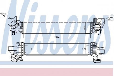 Радиатор интеркулера BMW 1 (F40/F48) 15- (B38) NISSENS 96378 (фото 1)