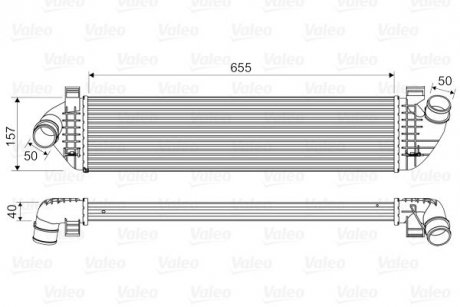 Радиатор интеркулера Volvo C30/C70 II 1.6/2.0D 04- Valeo 818571