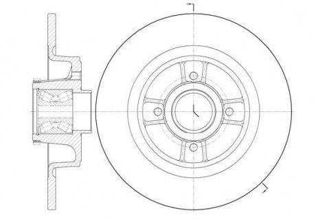 Диск тормозной (задний) Renault Megane -03 (274x25) (+ABS) (с подшипником) REMSA 6698.20