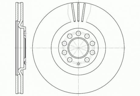 Диск тормозной (передний) Audi A3/TT/VW Golf 97-06/Polo 01-/Seat Ibiza 03-15 (312x25) REMSA 6597.10