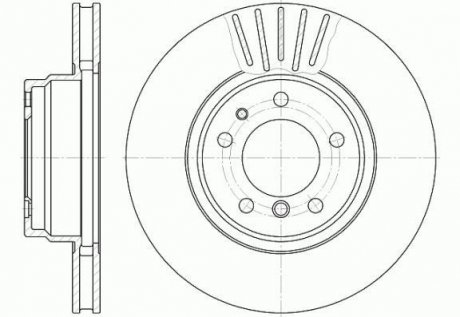 Диск тормозной (передний) BMW 7 (E38) 94-01 (316x28) REMSA 6509.10