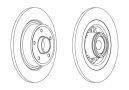Диск тормозной (задний) Renault Laguna II 01-07 (274x11) FERODO DDF1569-1