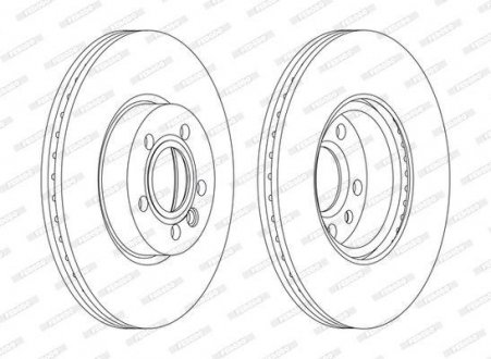 Диск тормозной (передний) VW T4 96-03 (313x26) FERODO DDF1160C