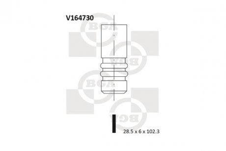Клапан (впуск) MB Sprinter 906 3.0CDI OM642 BGA V164730