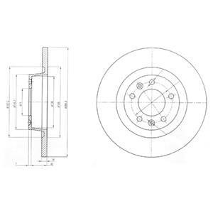 Диск тормозной (задний) Citroen Jumpy/Fiat Scudo 07- (290х14) Delphi BG4085 (фото 1)