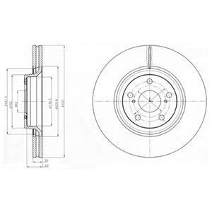 TOYOTA диск гальмівний передн.Avensis 2.0D-4D/2.2D-4D 08- Delphi BG4235