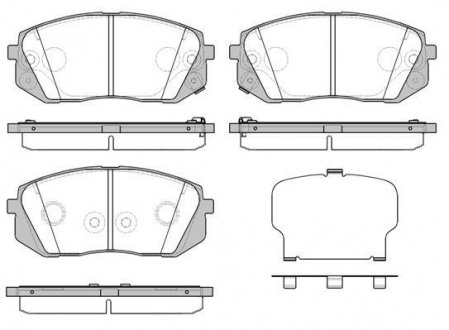 Колодки тормозные (передние) Hyundai Sonata (YF/LF) 09-/Tucson/ Kia Ceed/ Sportage 15- REMSA 1302.52