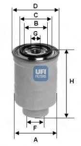 Фильтр топливный Hyundai Tucson/Kia Ceed 1.6/2.0CRDi 04- UFI 24.443.00